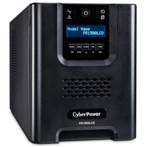 CyberPower PR1500LCD Mini-Tower UPS, UL Rated, Multi-function extendable LCD panel, 8× NEMA 5-15R